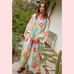 SPELL x Free People Margi Houri Maxi Robe in Tutti Frutti Size M/L NWT
